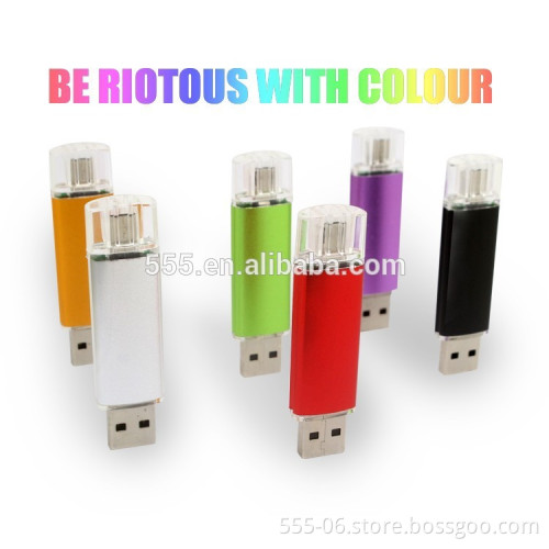Mini OTG USB flash drive, colorful usb with micro connector 4GB 8GB 16GB 32GB 64GBfor promotion